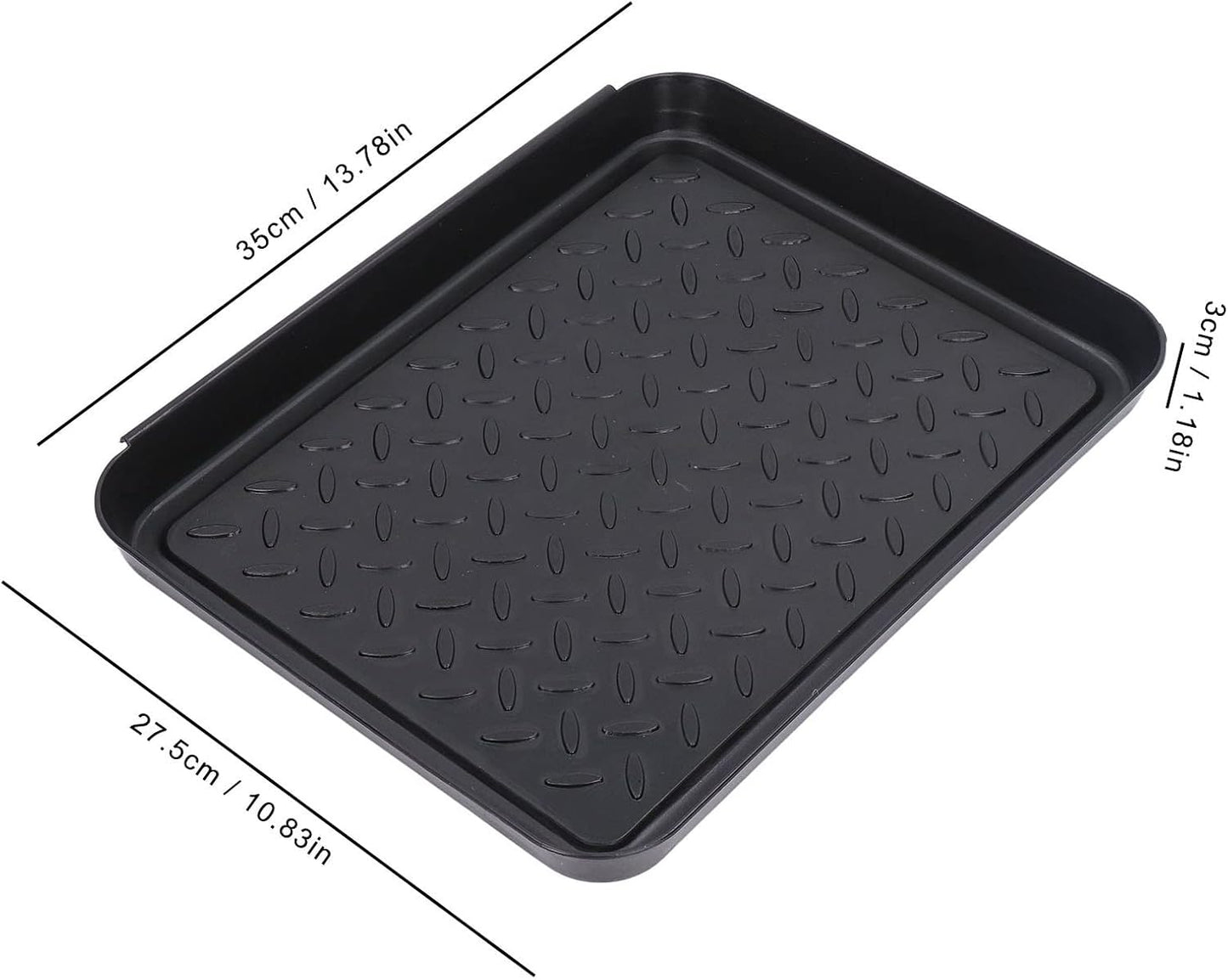 Shoe Tray 3 Pack Interlocking, Durable Plastic Boot Mat for Wet Shoes Muddy Boots, Wide Use Home Office Hotel Entryway