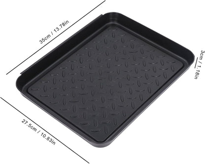 Shoe Tray 3 Pack Interlocking, Durable Plastic Boot Mat for Wet Shoes Muddy Boots, Wide Use Home Office Hotel Entryway