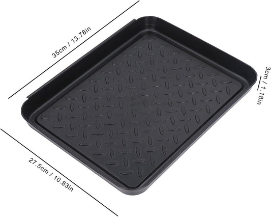 Shoe Tray 3 Pack Interlocking, Durable Plastic Boot Mat for Wet Shoes Muddy Boots, Wide Use Home Office Hotel Entryway