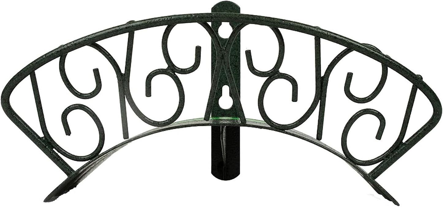 Yard Butler Heavy Duty Wall-Mounted Hose Hanger - Garden Hose Holder for Convenient Organization - Holds up to 125 Feet - Powder Coated Steel - Heavy Duty Bracing - Classic Design, Green