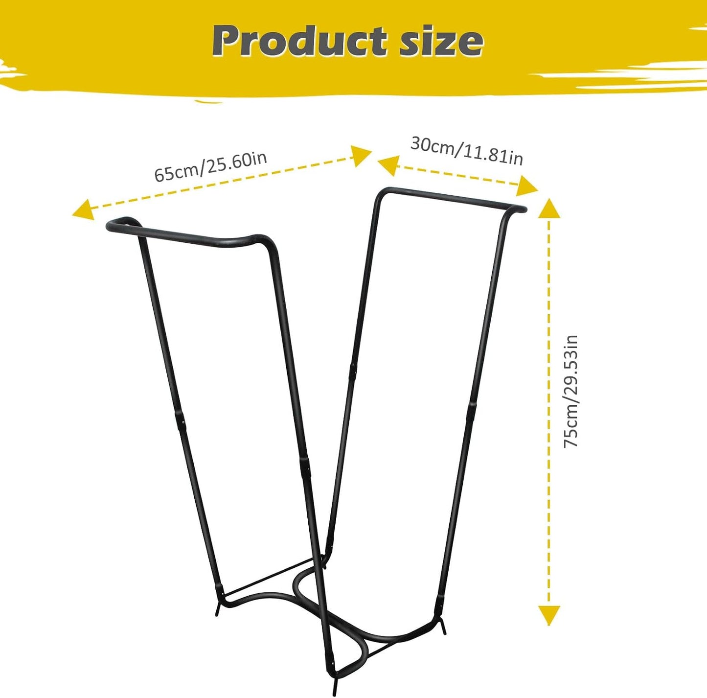 Garden Trash Bag Holder, Heavy Duty Metal Outdoor Leaf Bag Holder Stand Holds 30-45 Gallon Garbage Bags, Multi-Use Bag Holder Frame for Leaves Camping Yard Weeding Lawn Party (1)