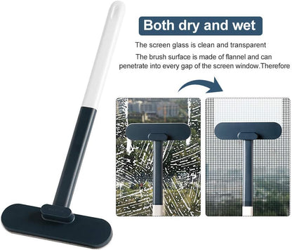 Window Screen Cleaner Brush,Mesh Screen Lint Brush,Window Screen Cleaning Brush Washing Equipment, Multifunctional Cleaning Brush(Blue)