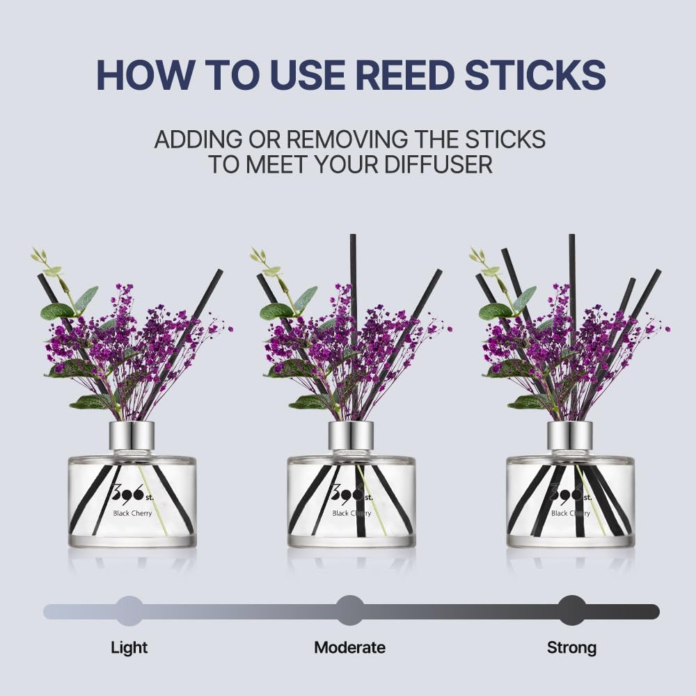 396 st. Rose Flower Reed Diffuser, Vanilla Lavender, 200ml(6.7oz) / Reed Diffuser Sets, Home Fragrance, Scented Oils, Home & Bathroom Décor