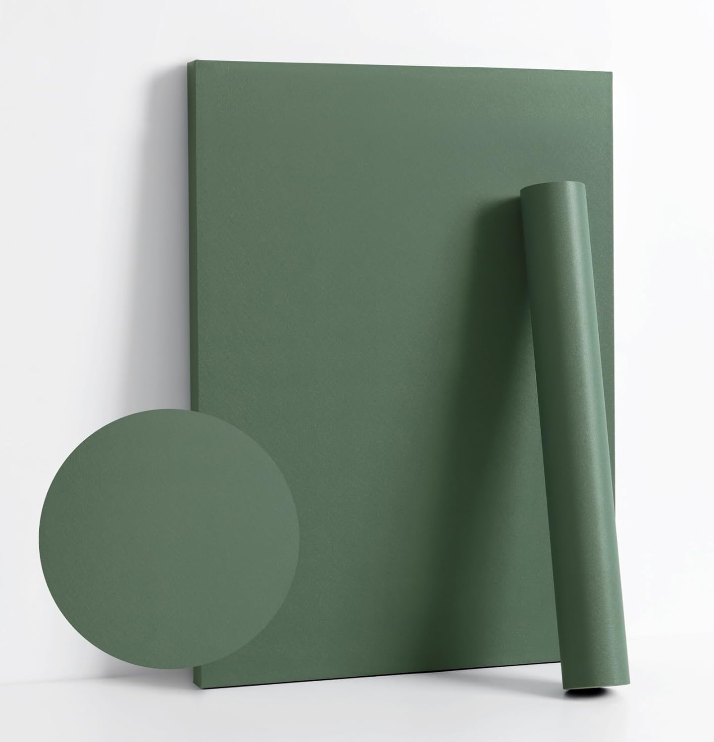 Dimoon 118''x17.7'' Green Peel and Stick Wallpaper Contact Paper Modern Self Adhesive Wall Paper Removable Renter Friendly Textured Solid Color Shelf Cabinet Vinyl Roll (118''x17.7'',Dark Green) - Colors A