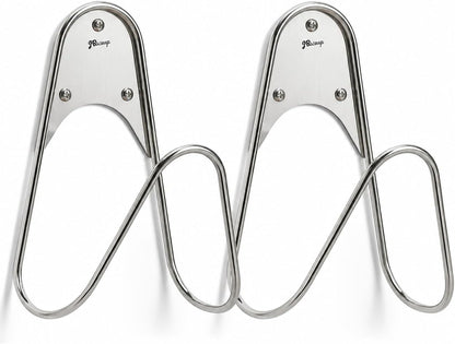 JBscoop Garden Hose Holder Stainless Steel Small Wall Mount Garden Hose Hook, Ideal for Water, Air, Hydraulic Hose, Ropes, Extension Cords Heavy Duty & Rust Proof (1)