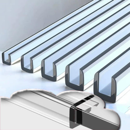 Clear Glass Guards PVC Edge Protector U-Shape Edge Gasket 16.4ft, Flexible Edge Covers Strip U Channel Protector Bumper, Glass Edge Guards For Sharp Furniture & Table Edges, Transparent(Wide 1(Wide 0.