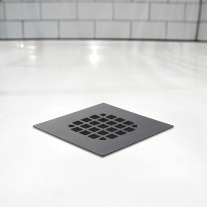 Danco Snap-in Shower Drain Cover with in-Drain Hair Catcher, 4-1/4" Round, White Strainer, (10533)