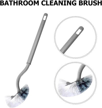 Operitacx 5pcs Curved Toilet Brush with Sturdy Handle Gray – Angled Head Bowl Scrubber Under Rim Cleaning – Household Bathroom Toilet Cleaning Supplies