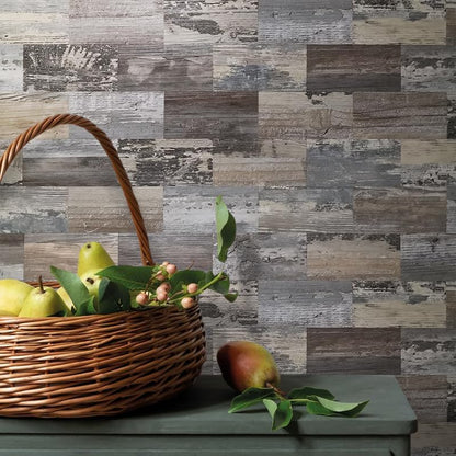 AULIGET 100 Piece Rust Slate Peel and Stick Backsplash Wall Tiles, 3" x 6" PVC Faux Stone Stick on Tiles for Backsplash Kitchen, Bathroom, Laundry Room, Camper, Fireplace