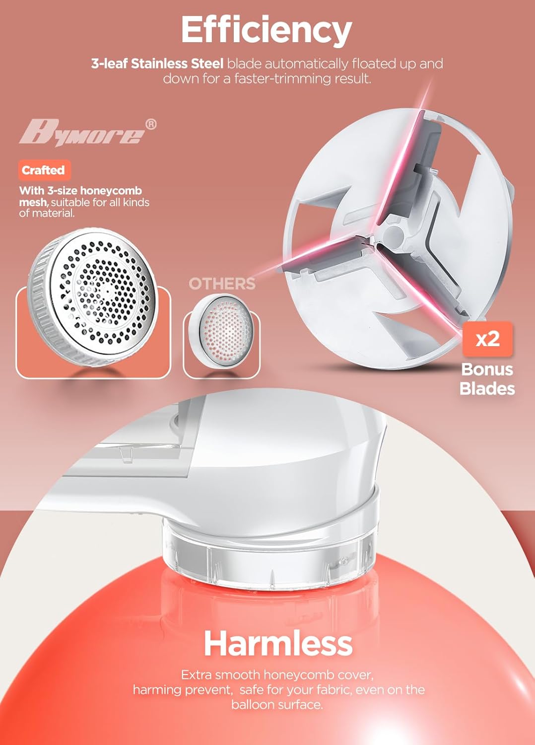 Bymore Fabric Shaver Lint Shaver for Clothes, Dual Power Lint Remover with Battery or Corded Use, Portable Sweater Shaver for Clothing, Furniture & Travel