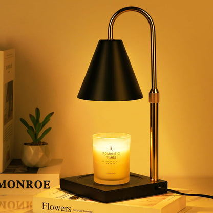 Candle Warmer Lamp Wood with Timer, Dimmable Electric Candle Lamp Warmer for Jar Candles, 2*35 Watt Bulb, Mothers Day Birthday Gifts for Women Men, Decorative Wooden Candle Lamp for Bedroom Home Decor