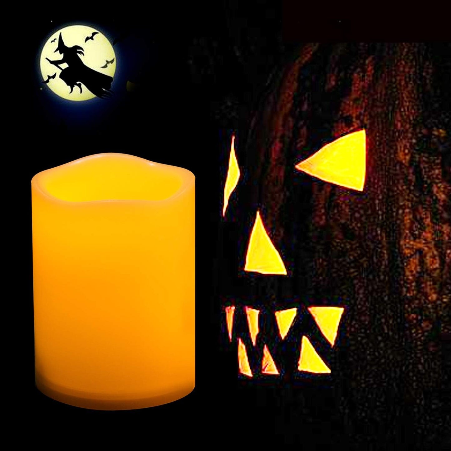 Outdoor Waterproof Battery Operated Flameless LED Pillar Candles with Remote Timer Flickering Electric Plastic Resin Decorative Lights for Xmas Christmas Wedding Party Decorations Gifts Supplies 3 PCS