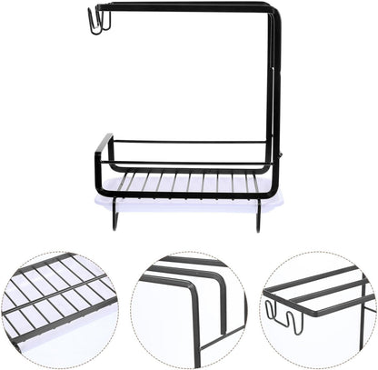 Healeved Multi-Functional Sponge Holder Dishcloth Drying Rack for Kitchen Sink Wall-Mounted Organizer for Wiping Cloth and Cleaning Supplies Space-Saving Storage