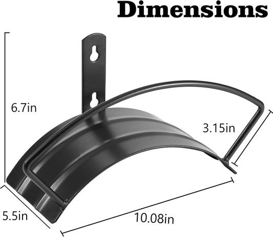 Eastrans Wall Mounted Garden Hose Holder Hold 125ft 3/4" Hose, Durable and Heavy Duty Rust-Free Hose Hanger for Water Hose, Keep Your Backyard Neat and Clean,Brown
