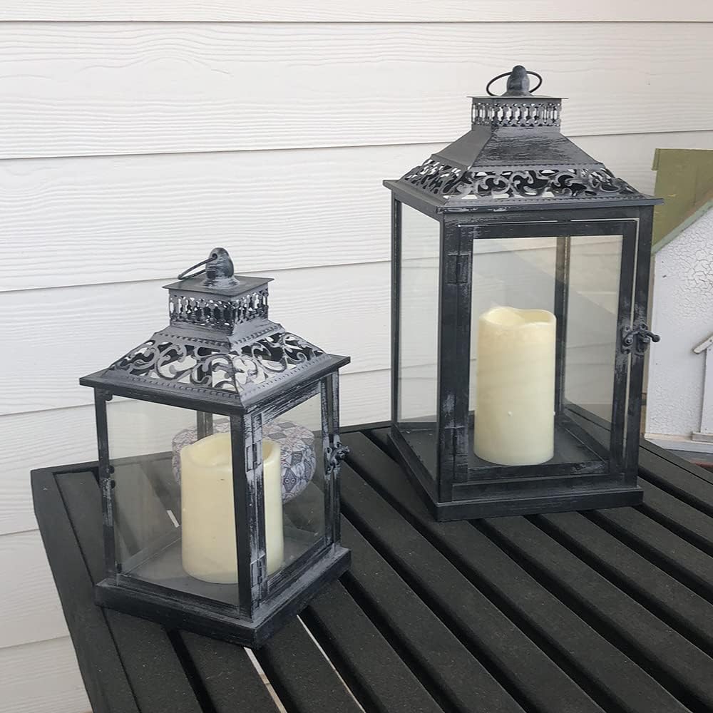 Homemory 3 Pack Flameless Candles, Outdoor Waterproof, Battery Operated LED Pillar Candles with Remote Control and Timer, Plastic, Long Lasting，4”5”6”