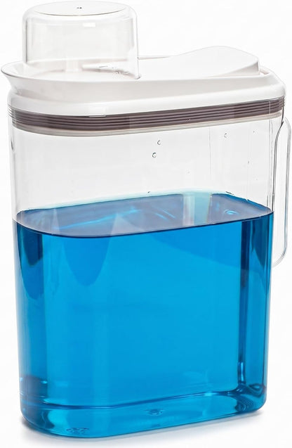 Covzoe Laundry Detergent Dispenser, 3.5L/118 Oz Liquid Laundry Soap Powder Container with Lid, Storage Cereal Organizers, Fabric Softener Dispenser Scent Booster Beads Holder for Laundry Room