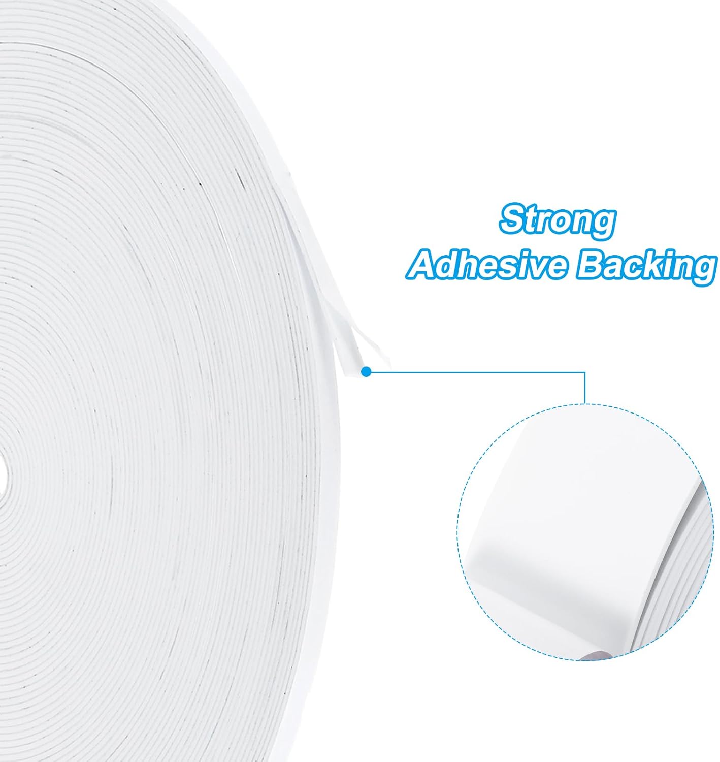 PATIKIL Weather Stripping Door Seal Strip, 3/8 Inch x 1/4 Inch x 32 Ft Self Adhesive Soundproof High Density Foam Tape Insulation for Door Window Air Conditioning, White - Colors A