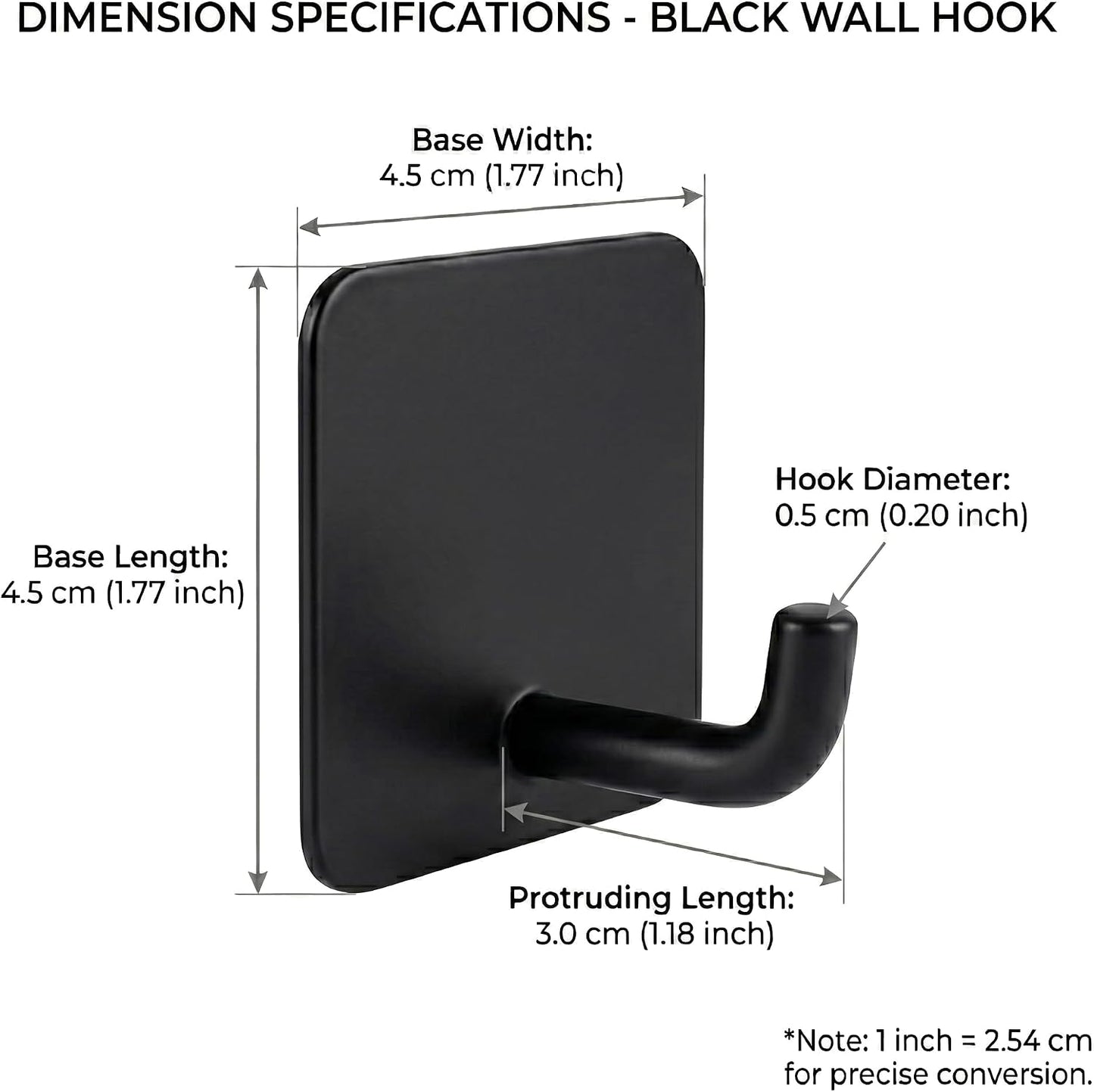 Stainless Steel Adhesive Wall Hooks for Hanging, Heavy Duty Waterproof Stick On for Bathroom Kitchen Shower, Self Adhesive for Towels, Keys, Hats, Robes - 8 Pack (White and Black)