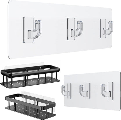 Shower Caddy Adhesive Strips - 2 Pack Replacement for Shower Shelf