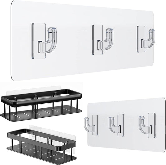 Shower Caddy Adhesive Strips - 2 Pack Replacement for Shower Shelf