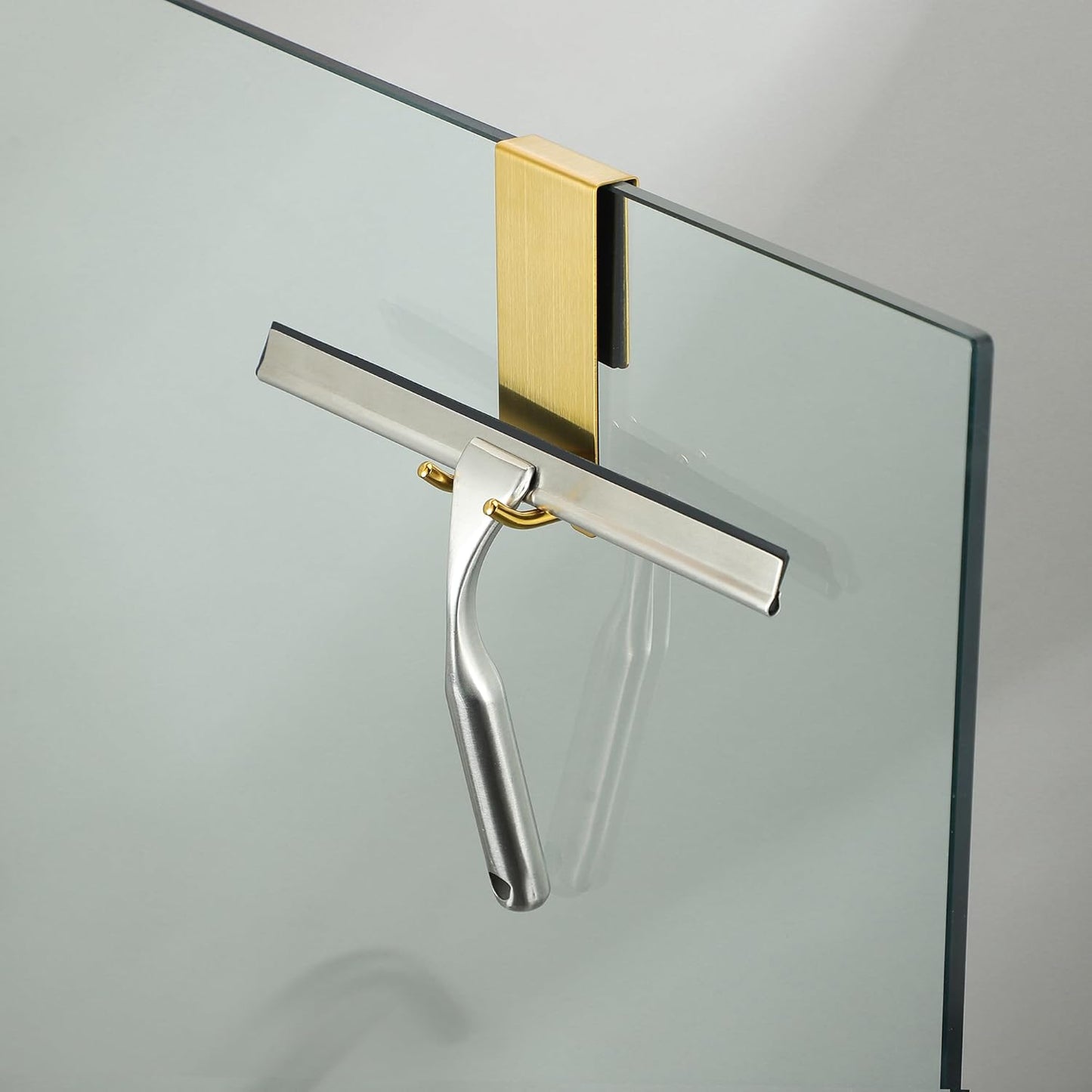 Taozun Shower Door Hooks, Gold Towel Hooks for Bathroom Frameless Glass Door, Shower Squeegee Hooks, 2-Pack, Stainless Steel