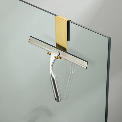 Taozun Shower Door Hooks, Gold Towel Hooks for Bathroom Frameless Glass Door, Shower Squeegee Hooks, 2-Pack, Stainless Steel