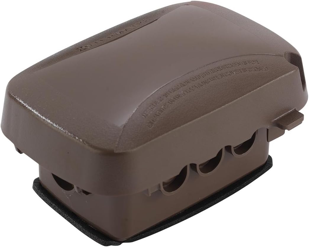 Intermatic WP5100BL Extra Duty Plastic Weatherproof Cover, 2.75-Inch Single Gang, Black
