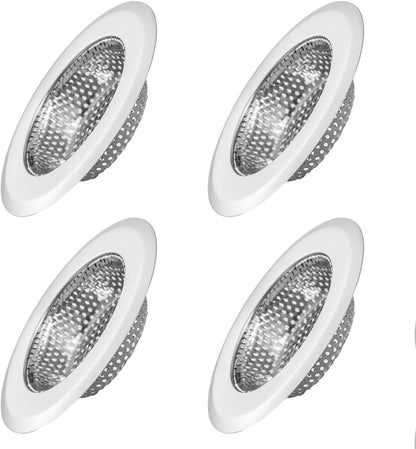 Kitchen Sink Drain Strainer Sink Stainless Steel Protectors for Kitchen Sink Stopper Dishwasher Safe Catcher Basket Cover Filter Trap Screen Large Wide Rim 11.5cm/4.5" Diameter (2.75in)