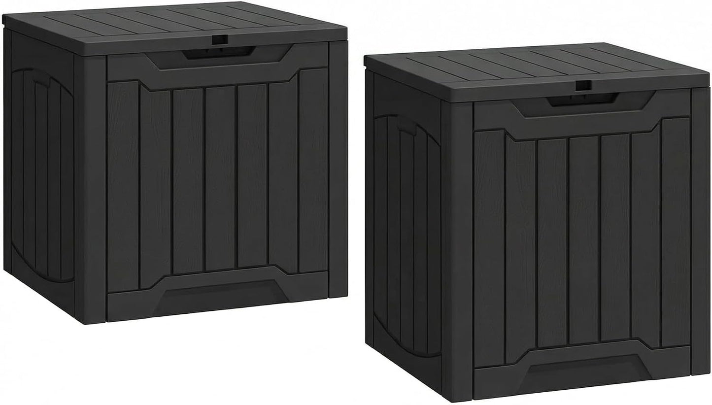 YITAHOME 134 Gallon Large Deck Box | Waterproof Resin Outdoor Storage Box with Lock, Doubles as 2-Person Bench Seating for Patio Furniture Cushions,Garden Tools &