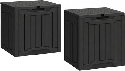 YITAHOME 134 Gallon Large Deck Box | Waterproof Resin Outdoor Storage Box with Lock, Doubles as 2-Person Bench Seating for Patio Furniture Cushions,Garden Tools &