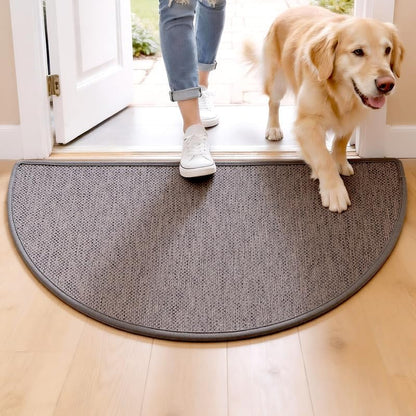 Door Mat 30"x17", Non Slip Washable Door Mat Indoor Entrance, Low Profile Absorbent Entry Rug for Front Door, Entryway, Inside Entrance, Rubber Backing Dirt Trapper Indoor Mat, Khaki