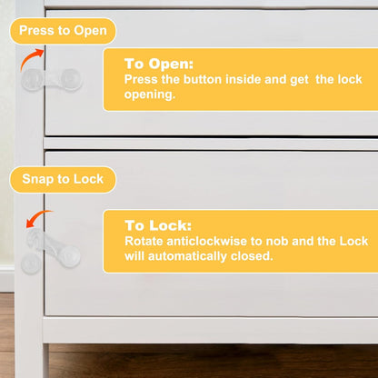 8 Packs Cabinet Door Locks for Baby Proof and Child Safety Cabinet Locks with Adhesive for Drawer Cupboards Fridge Closet Pantry Childproof Safety Locks for Protecting Kids
