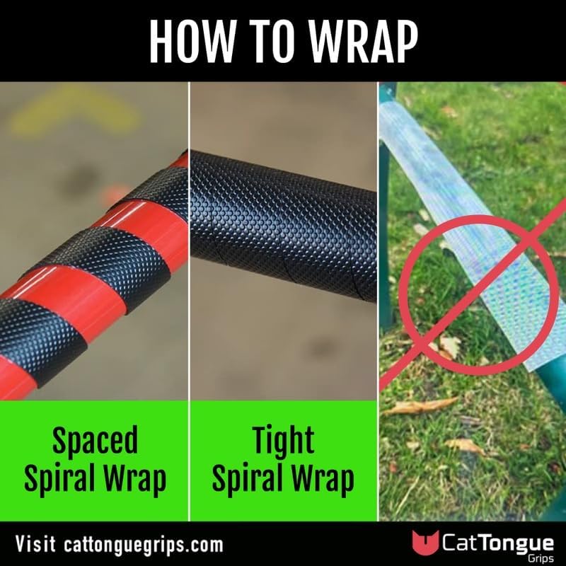 CATTONGUE GRIPS Non-Abrasive Grip Tape Roll - 2” Wide Heavy-Duty, Waterproof Anti-Slip Tape for Bathtubs, Stair Treads, Ramps & More - Indoor & Outdoor Non-Skid Solution (Clear, 10ft)