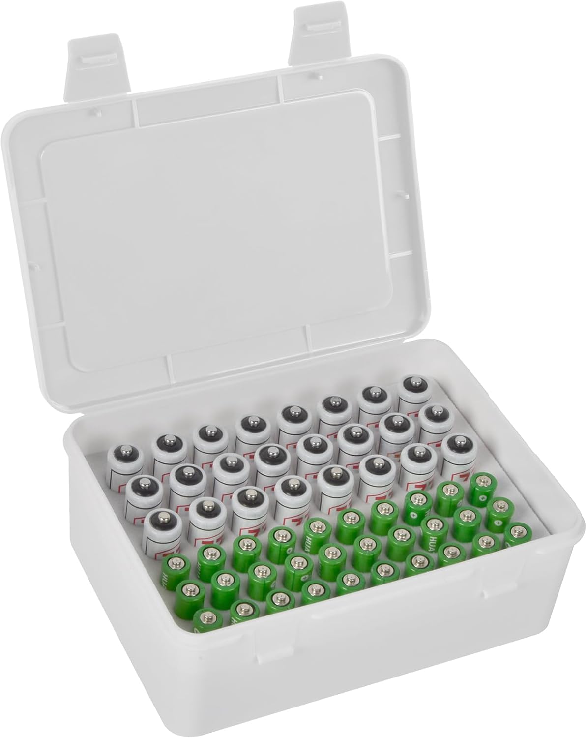 FULLCASE Battery Organizer Storage Case with Tester,Holds 18 AA & 18 AAA Batteries