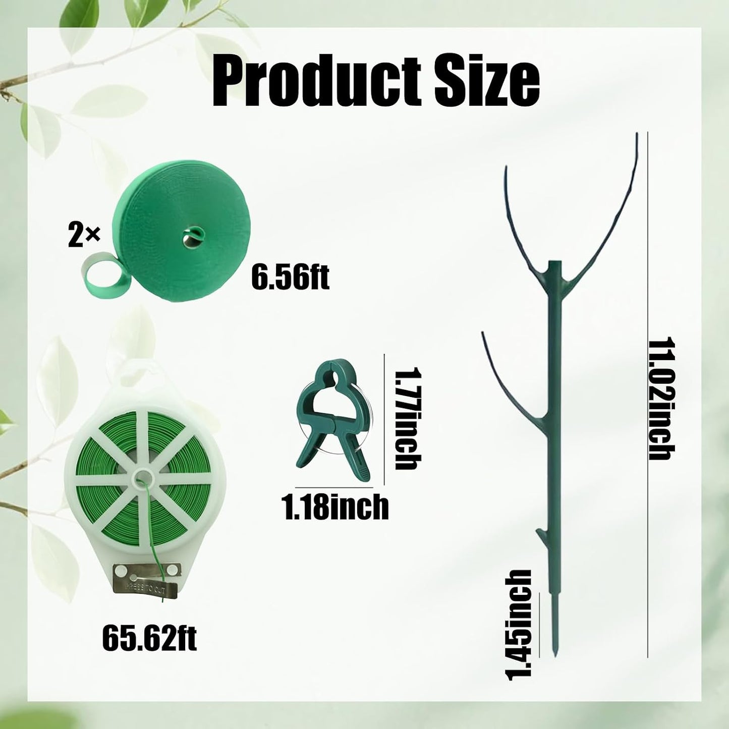 10 Pack Stackable Plant Support Stakes, Adjustable Moss Pole | For Tall Potted Plants, Garden Climbing Stakes, Indoor & Outdoor, Climbing & Trailing Plants, Heavy Plants