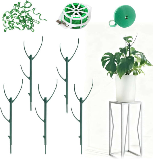 Stackable Monstera Plant Support Stakes，Plant Stand Indoor，Stackable Monstera Plant Support Stakes，Plant Stand Indoor，Garden Tools & Garden Accessories, Equipped with clipsstrapsVelcro (5pack)