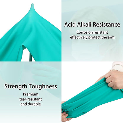 15 Mil Chemical Resistant Nitrile Gloves, Latex free Durable Cleaning Gloves, Resist Acid, Alkali, Solvent and Oil