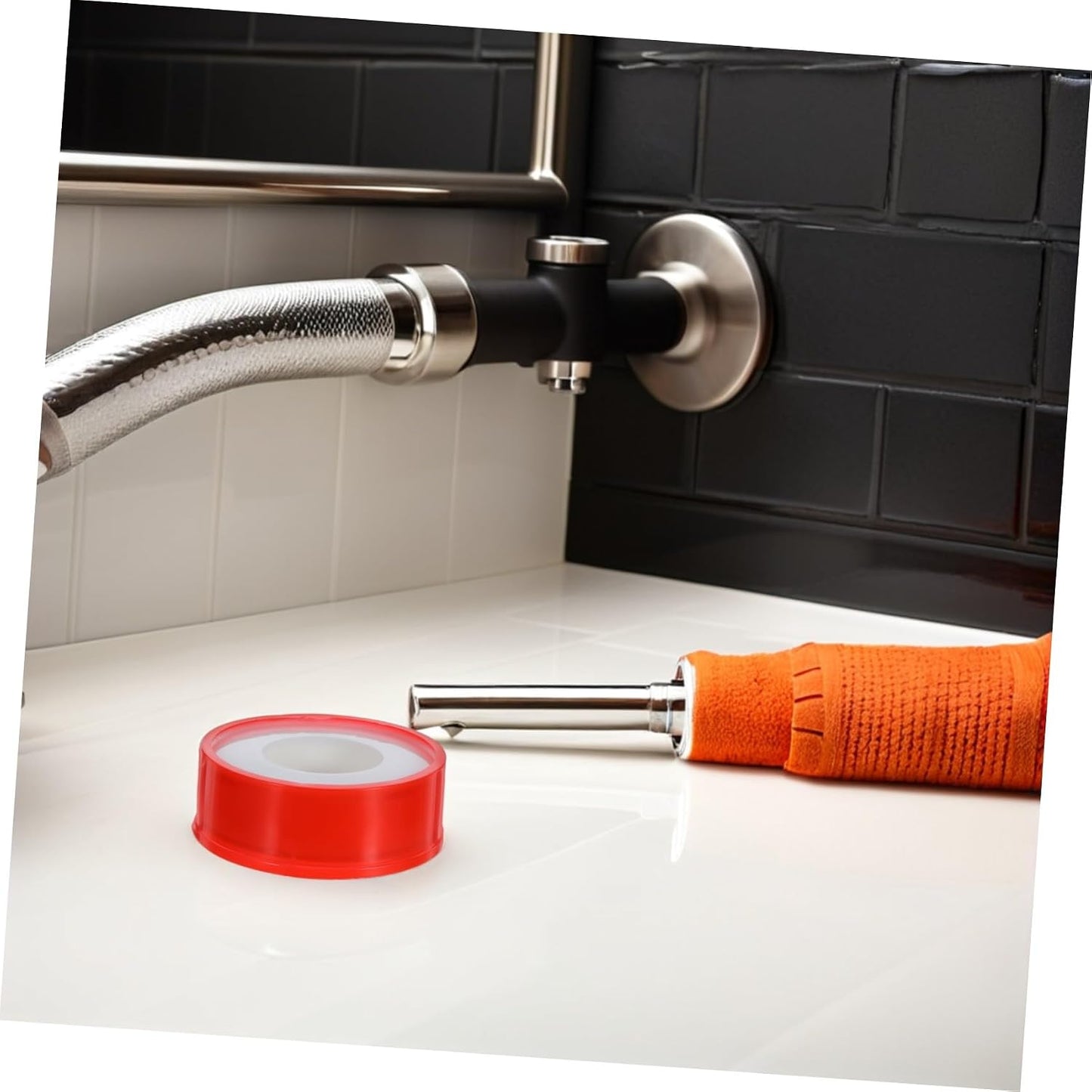 10 Roll PTFE Thread Seal Tape for Plumbers Pipe Leak Repair Waterproof Pipe Sealant Tape High Temperature Resistance and Residential Repairs