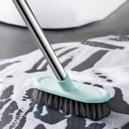 Floor Brush, 17.7inch Shower Scrub Brush with Stiff Bristles, Scrub Brushes for Cleaning Non-Scratch, Bathroom Scrub Brush for Cleaning Tile Wall Deck Bathroom Patio Garage Kitchen (Blue)