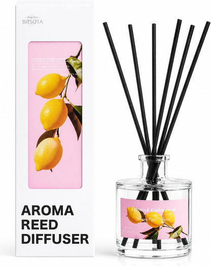 Reed Diffuser Set, Lavender & Rose 3.52 oz (100ml) Scented Diffuser with Sticks Home Fragrance Reed Diffuser for Bathroom Shelf Decor, Ideal Gift for Woman