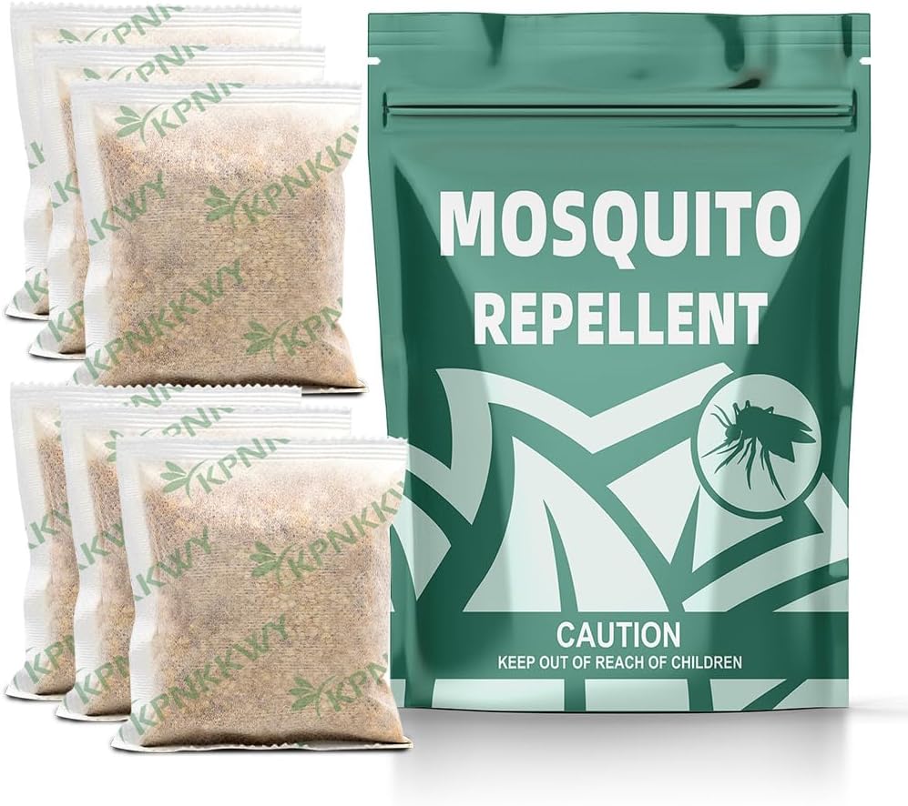 Mosquito Repellent Outdoor Patio, Backyard Mosquito Repellents, Mosquito Deterrent Indoor for Home, Mosquito Repellent for Door, Keep Mosquito Away from Garage, Last up to 2 Months-8 Pouches