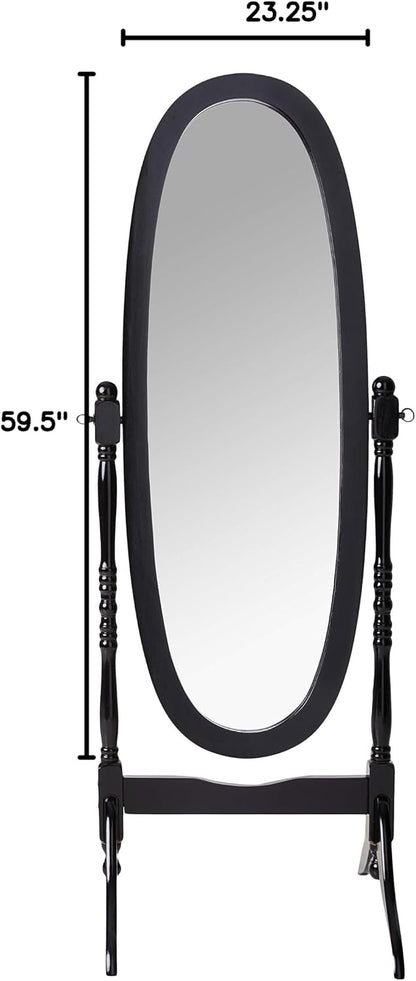 Crown Mark Cheval Mirror, Oak