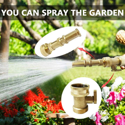 HQMPC Heavy Duty Brass Shut Off Valve Big Flow,Garden Hose Shut Off Valve For Garden Lawn Irrigatiion Garden Hose Connector Big Handle Easy Turn On Off (2PCS) +4 Extra Pressure Washers
