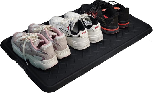 Rubber Boot Tray Shoes Tray for Entryway Multipurpose Boot Mat Trays with Raised Edge Indoor Outdoor Boots Mat for Shoes 27.5x16 Inches