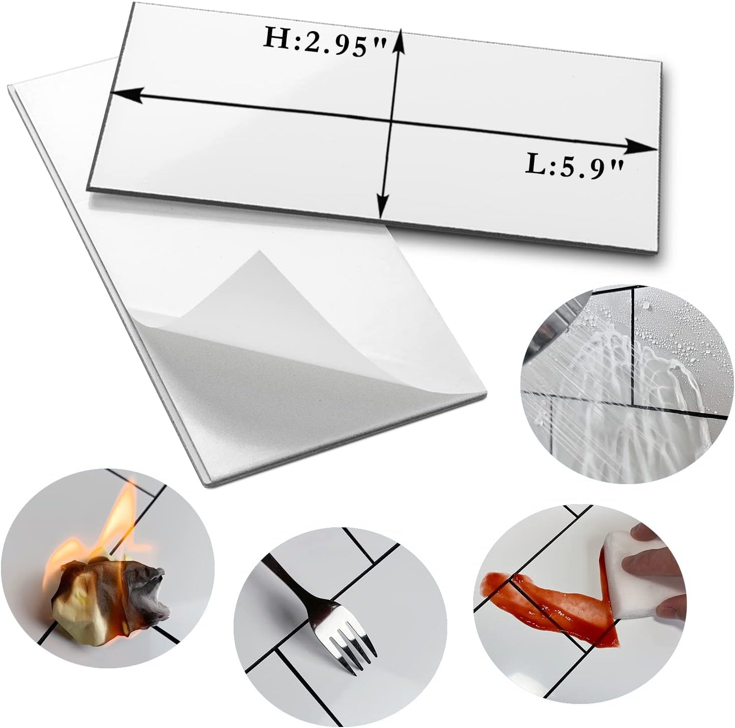 AULIGET 100 Piece Rust Slate Peel and Stick Backsplash Wall Tiles, 3" x 6" PVC Faux Stone Stick on Tiles for Backsplash Kitchen, Bathroom, Laundry Room, Camper, Fireplace