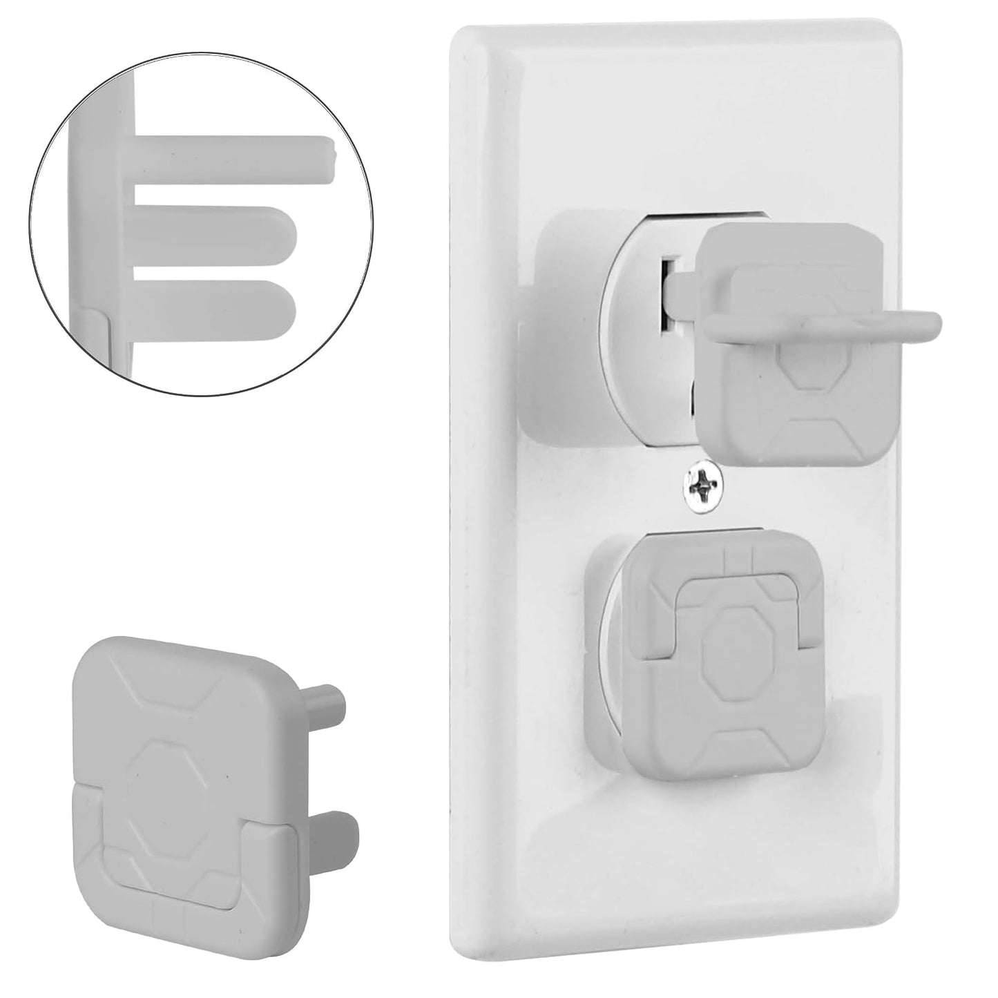 Bates Outlet Covers - Baby Proofing, 10 Pack, 3 Prongs, Child Proof