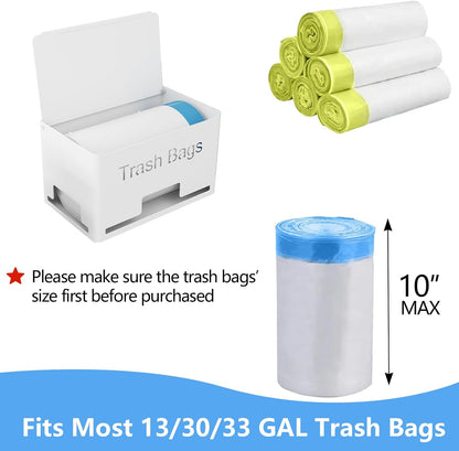 STWWO Large Trash Bag Holder Dispenser, Metal Garbage Bag Dispenser Roll Holder, Kitchen Trash Storage Organizer for Under Sink, Wall Mounted or Freestanding, Black