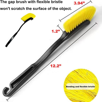 Crevice Cleaning Brush Multi Functional Gap Scrub Brush Tools for Kitchen Corners, Faucets, Baseboards & Bathroom Shower Tile Gaps, Grout, Sink & Household Tight Spaces, Dead Corners, Vehicle, Window