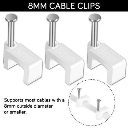 CableGeeker 50Pcs Adhesive Cable Clips, Cord Management Clips Wire Holders for Cords Cable Holder Clip Cable Management Clips for Under Desk/Car/Wall/TV/PC/Ethernet Cable (Black)