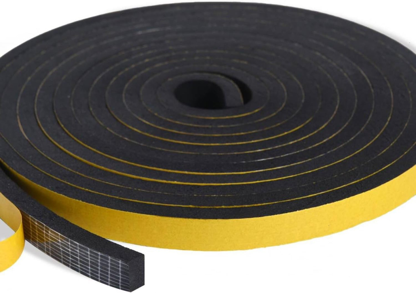 YoleShy Window Air Conditioner Foam Tape 2 Pcs 2 Inch Wide x 1 Inch Thick Weather Stripping Door Seal Strip for Insulation, Weatherstrip, Gap Blocker, Total 13 Feet Long(6.5ft x 2 Rolls), Black